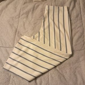 H&M white and blue striped dress pant